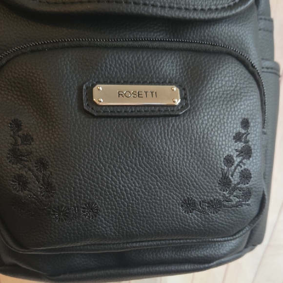 Rosetti Black Leather Backpack - Picture 3 of 7